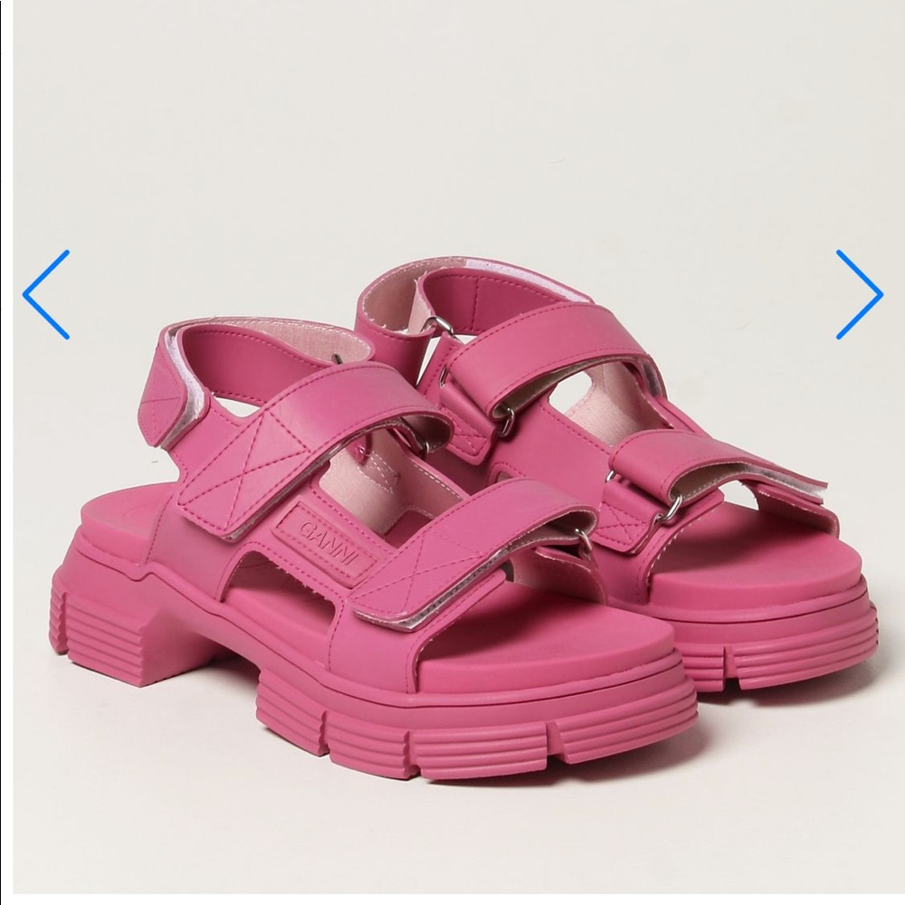 GANNI | recycled rubber sandals | 36 | NWT